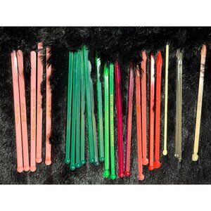 Vintage Assorted Plastic Swizzle Sticks Collectible Set - Flamingo Hotel 24